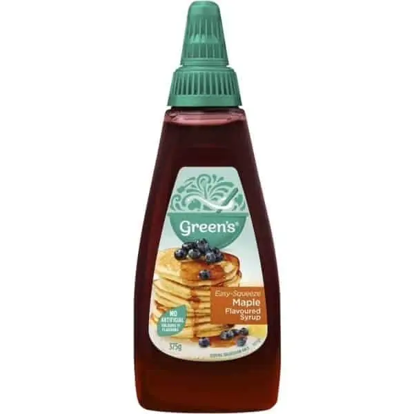 greens maple flavoured syrup 375g