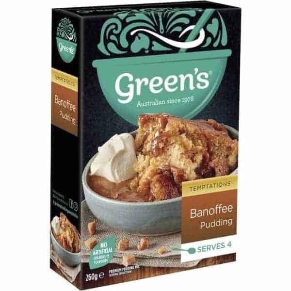 greens premium banoffee pudding 260g