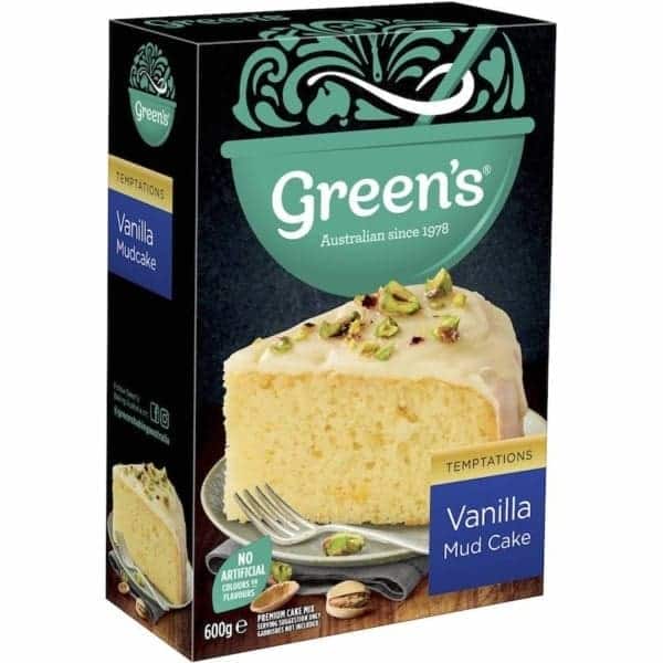 greens vanilla mud cake mix 600g
