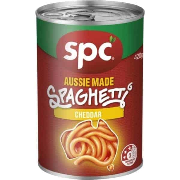spc spaghetti cheesy cheddar sauce 420g