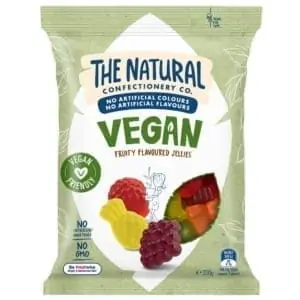 the natural confectionery vegan fruit flavoured jellies 200g