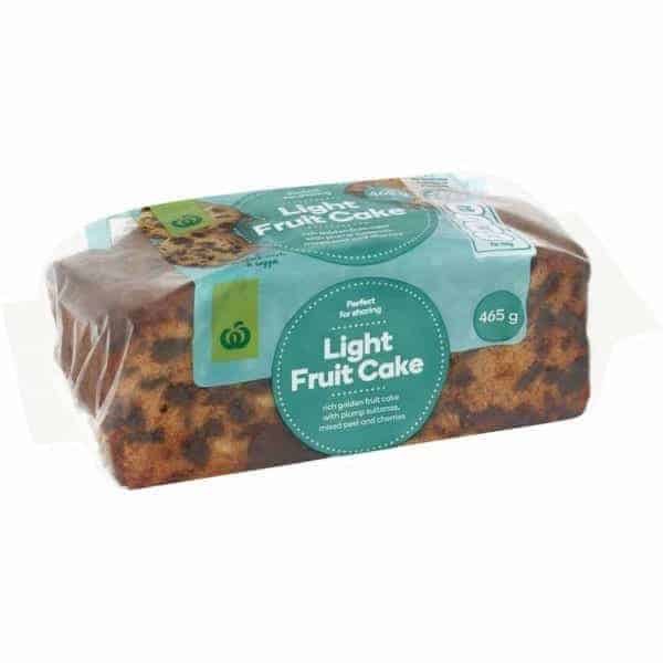 woolworths light fruit cake 465g