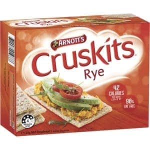 arnotts cruskits rye 125g