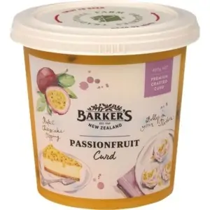 barkers passionfruit curd 400g