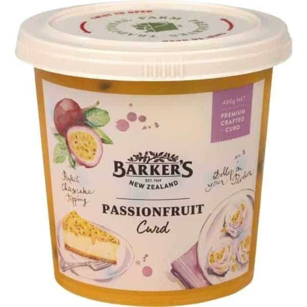 barkers passionfruit curd 400g
