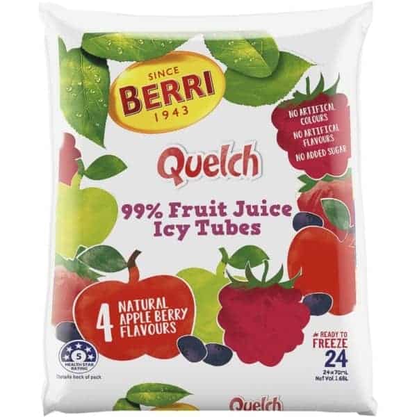 berri quelch fruit sticks apple berry ice blocks 24 pack 70ml
