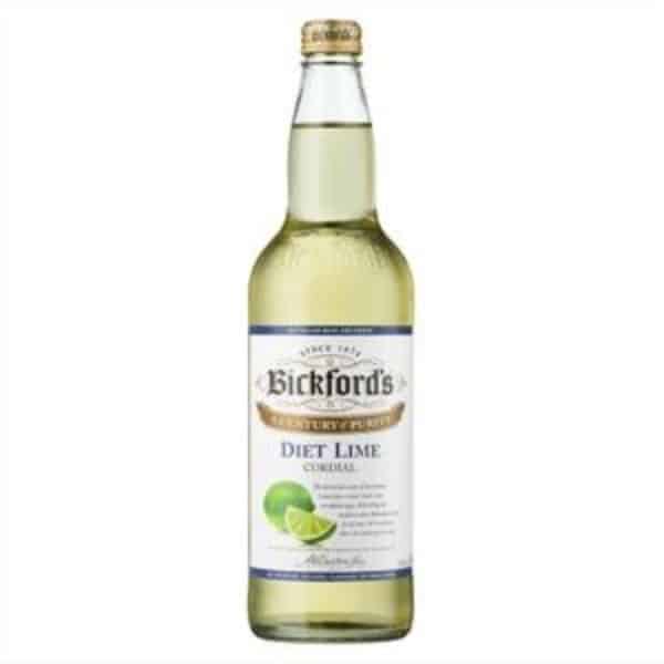 bickfords diet lime cordial 750ml
