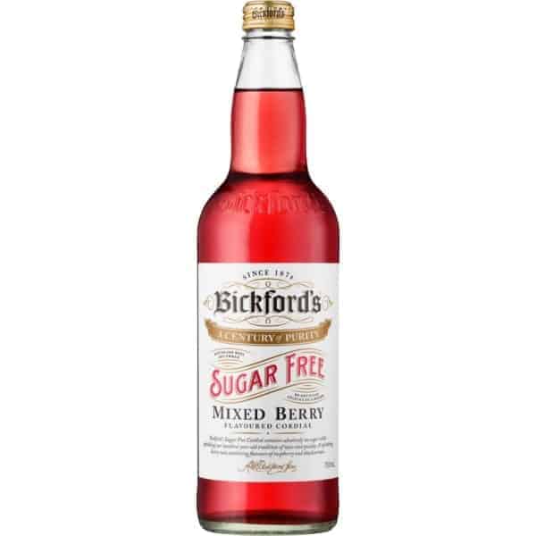 bickfords sugar free mixed berry flavoured cordial 750ml