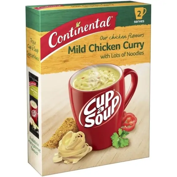 continental cup a soup mild chicken curry with lots of noodles 2 pack