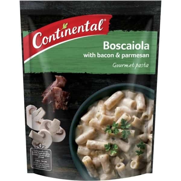 continental pasta bacon parmesan boscaiola 96g
