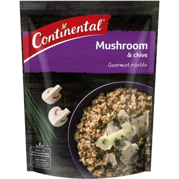 continental side dish mushroom chive risotto 115g