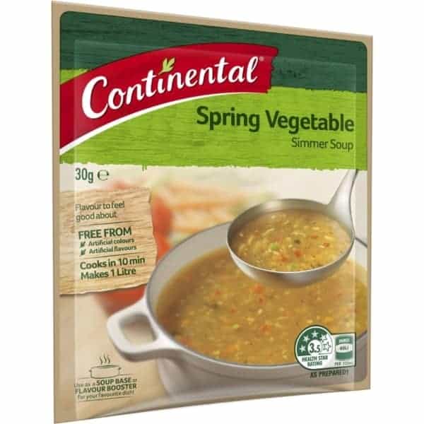 continental simmer soup spring vegetable 30g