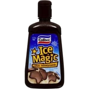 cottees ice magic choc honeycomb topping 220g