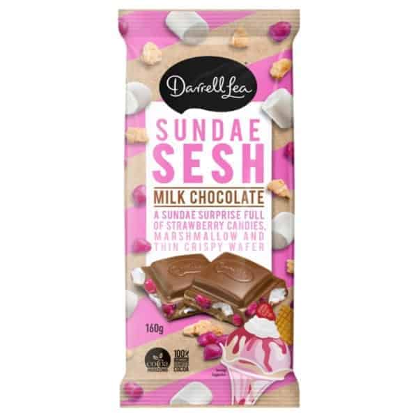 darrell lea milk chocolate block sundae sesh 180g