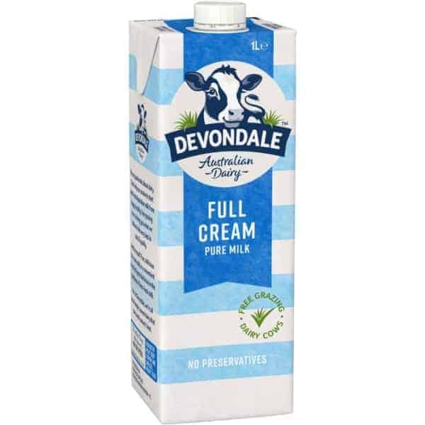 devondale 100 pure full cream long life milk 1l