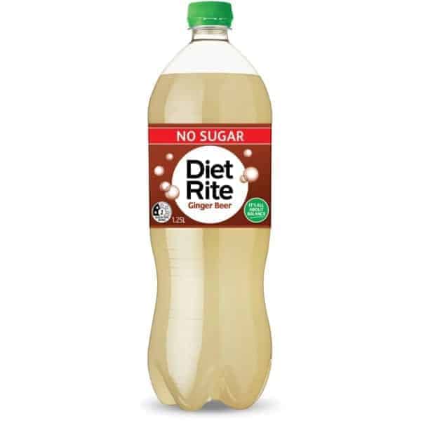 diet rite soft drink ginger beer bottle 125l