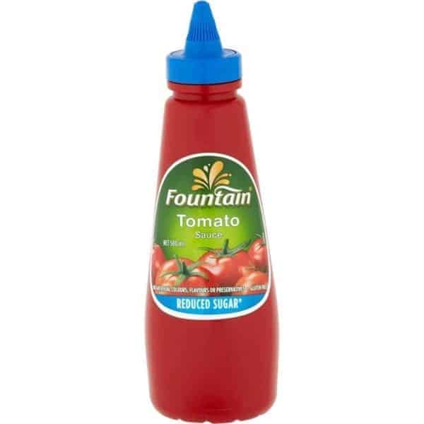 fountain tomato sauce reduced sugar 500ml