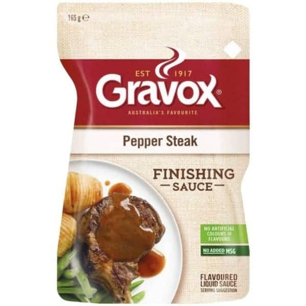 gravox finishing sauce pepper steak 165g