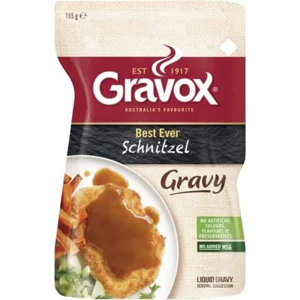 gravox gravy liquid our best ever schnitzel 165g
