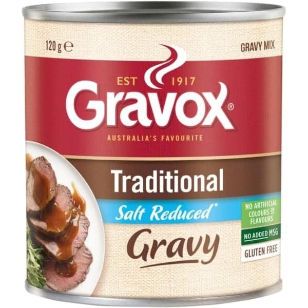 gravox gravy mix traditional reduced salt 120g
