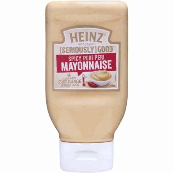 heinz seriously good peri peri spicy mayonnaise 295ml
