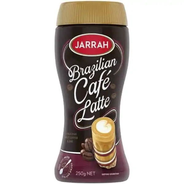 jarrah brazilian cafe latte brazil delight 250g