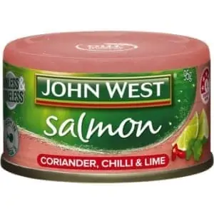 john west salmon tempters coriander chilli lime 95g