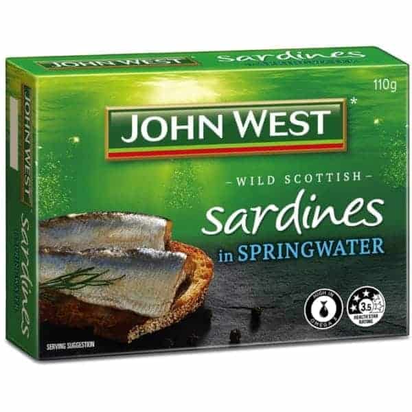john west sardines in spring water 110g