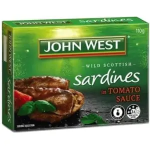 john west sardines in tomato sauce 110g