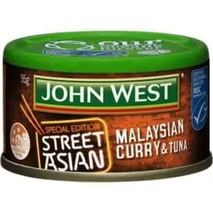 john west street asian tuna malaysian curry 95g