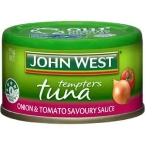 john west tempters tuna onion tomato savoury sauce 95g