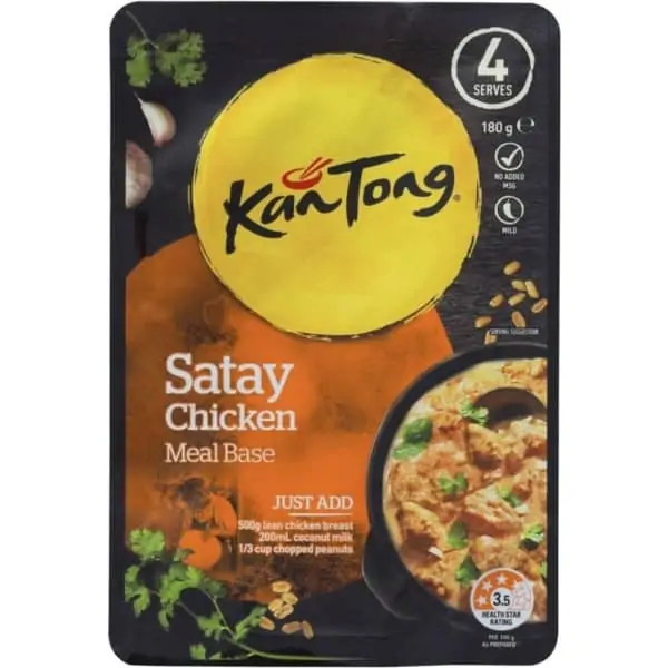 kan tong satay chicken meal base pouch 180g