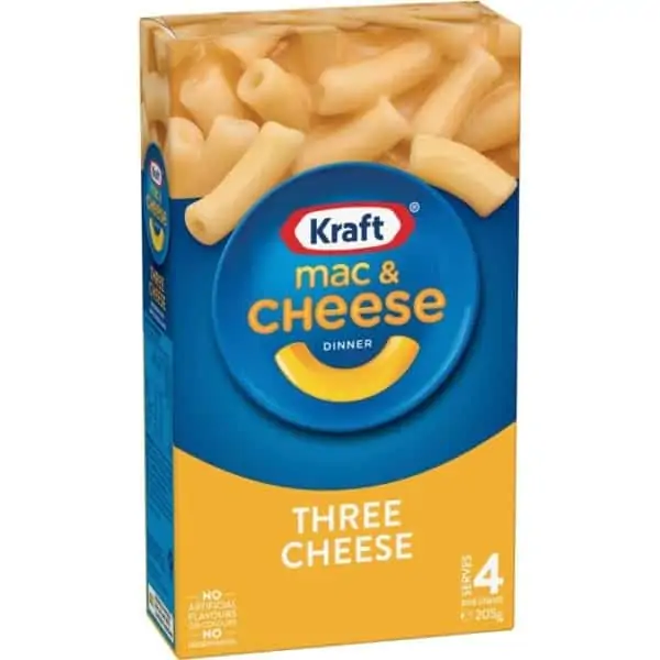kraft mac cheese three cheese 205g
