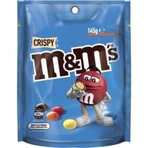 mms crispy chocolate medium bag 145g