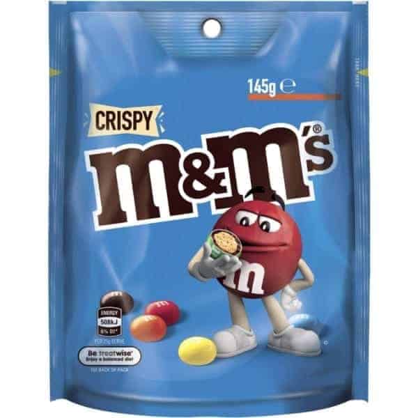 mms crispy chocolate medium bag 145g