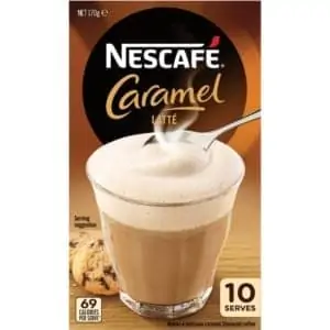 nescafe coffee mixer sachets caramel latte 10 pack