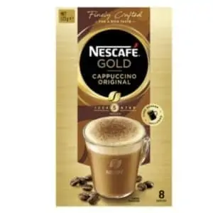 nescafe gold cappuccino original coffee sachets medium 8 pack