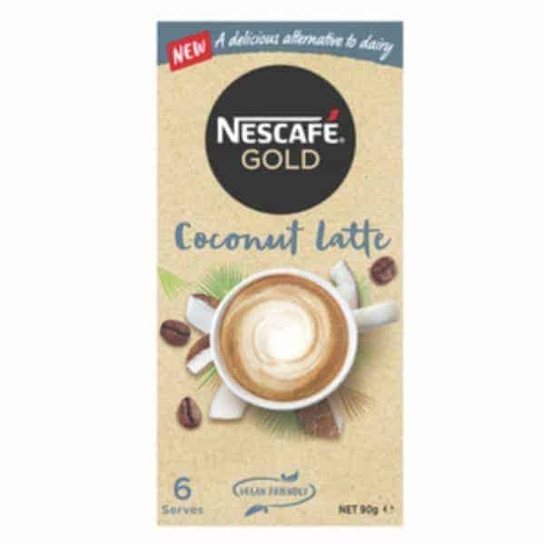 nescafe gold coconut latte coffee sachets 6 pack