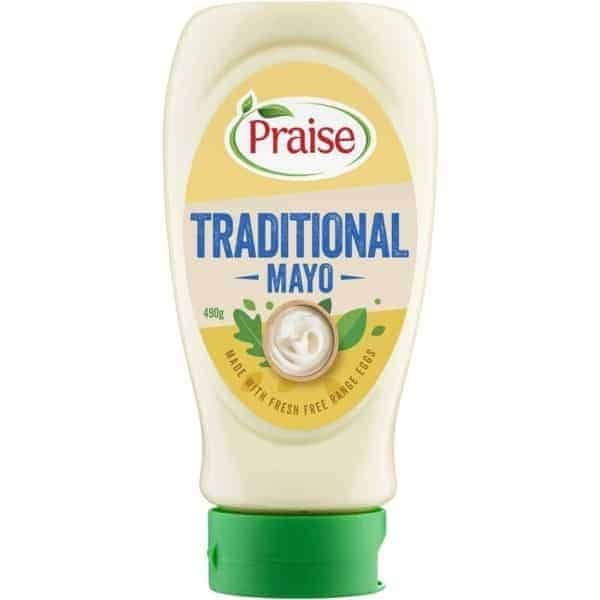praise traditional mayonnaise squeeze bottle 490g