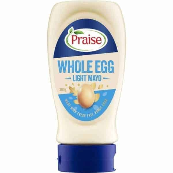 praise whole egg mayonnaise light 380g
