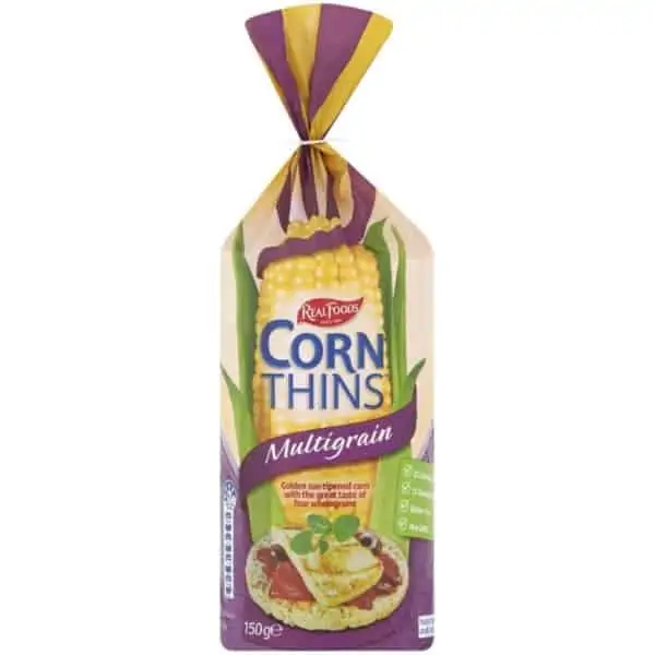 real foods corn thins multigrain 150g
