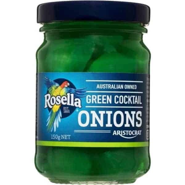 rosella aristocrat onions cocktail green 150g