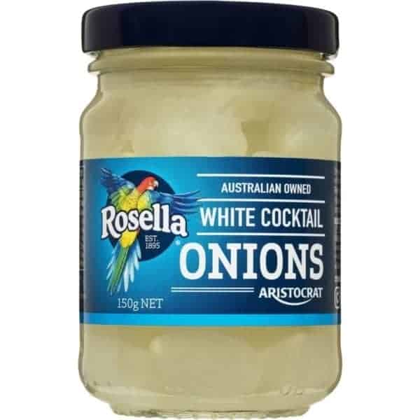 rosella aristocrat onions cocktail white 150g