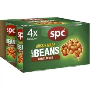 spc baked beans bbq sauce 220g 4 pack