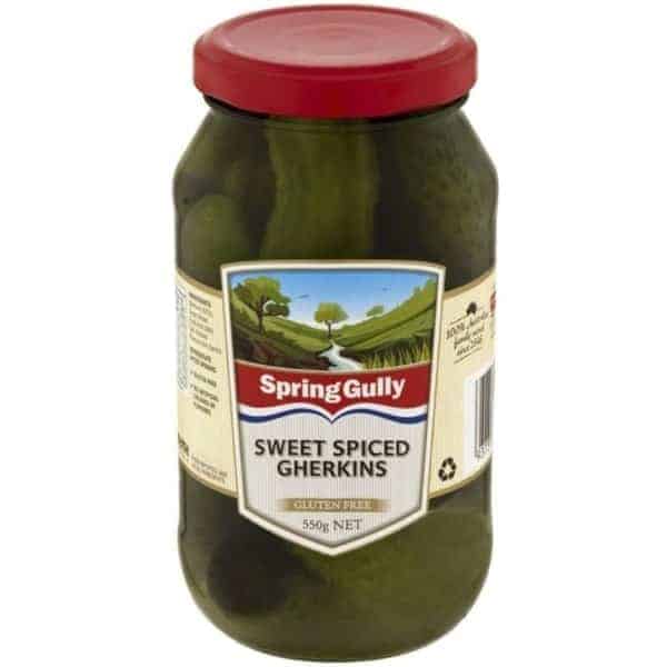 spring gully gherkins sweet spiced