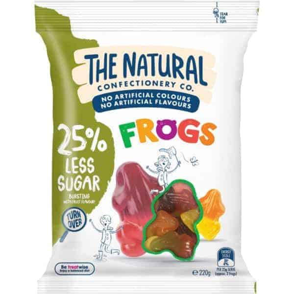 the natural confectionery co frogs reduced sugar 220g