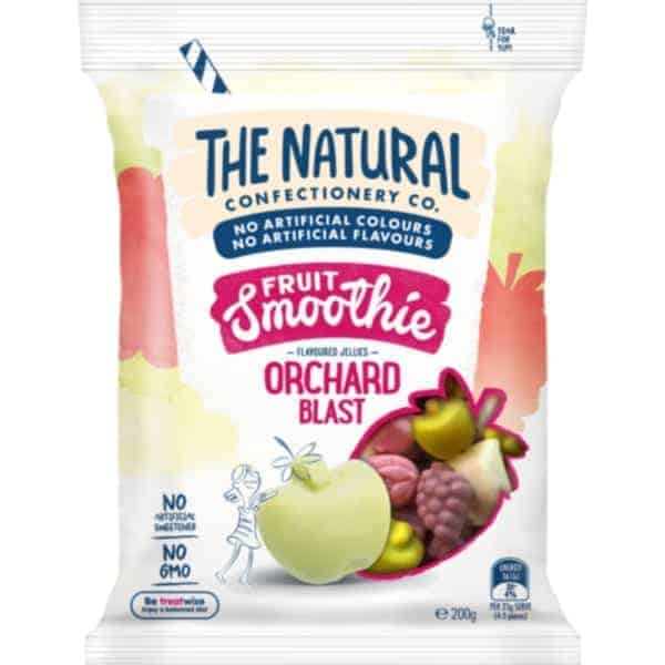 the natural confectionery co orchard blast fruit smoothie flavoured jellies 200g