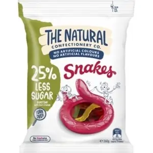the natural confectionery co snakes reduced sugar 260g 1