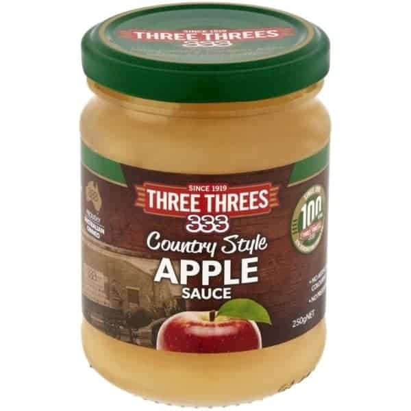 three threes apple sauce country style