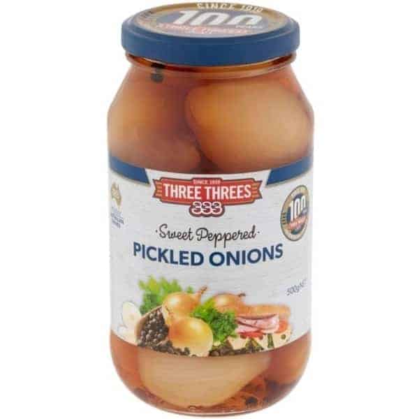 three threes peppered pickled onions